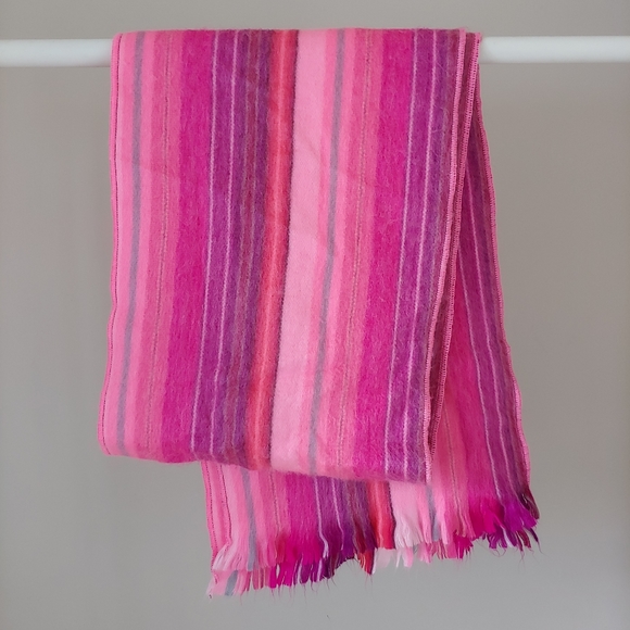 Tresart Cache Alpaca Scarf Striped Pink - Picture 1 of 8